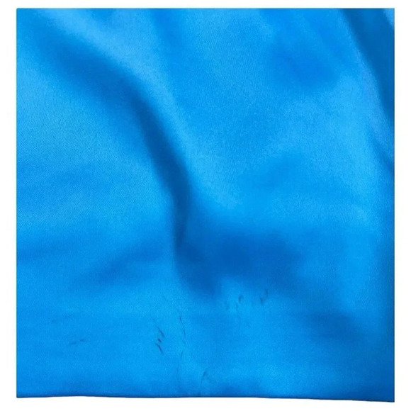 Do + Be Collection V-Neck Wrap Summer Mini Dress Baby Blue Satin Size Small - Picture 8 of 15